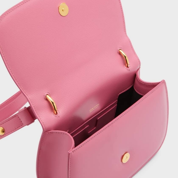 Authentic Tom Ford 001 Lock Mini Flap Shoulder Bag color Pink - Picture 3 of 13